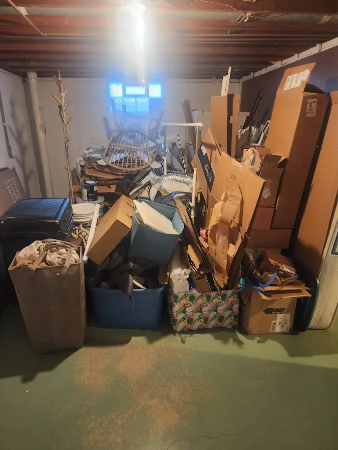 Roll-off dumpster container at job site for 15 Yard Dumpster Rental in Watkinsville